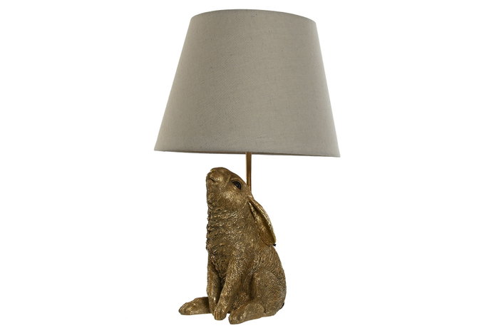 DKD Home Decor Lámpara de Sobremesa Resina Conejos Dorado y Beige DKD Home Decor Lámpara de Sobremesa Resina Conejos Dorado y Beige