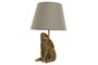 DKD Home Decor Lámpara de Sobremesa Resina Conejos Dorado y Beige