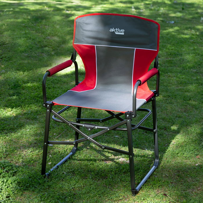 Aktive Silla plegable de camping director antivuelco gris
