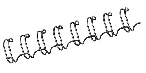 FELLOWES Canutillo Metal WIRE-O 6 mm Negro (34 Anillas Paso 3:1)