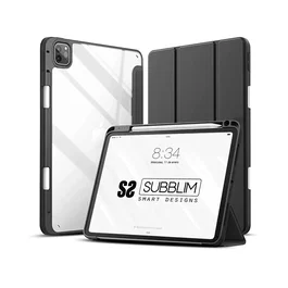 Subblim Clear Shock Case para iPad Pro 12,9 pulgadas (2018-2022) - Negro/Transparente