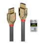 LINDY Cable HDMI Ultra High Speed 2m 37602 4K 8K 120Hz 48Gbps 2.1 Gris, Conectores Dorados