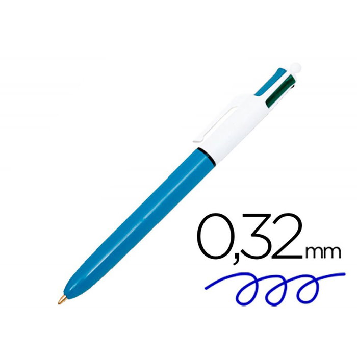 BIC Bolígrafo 4 colores punta media