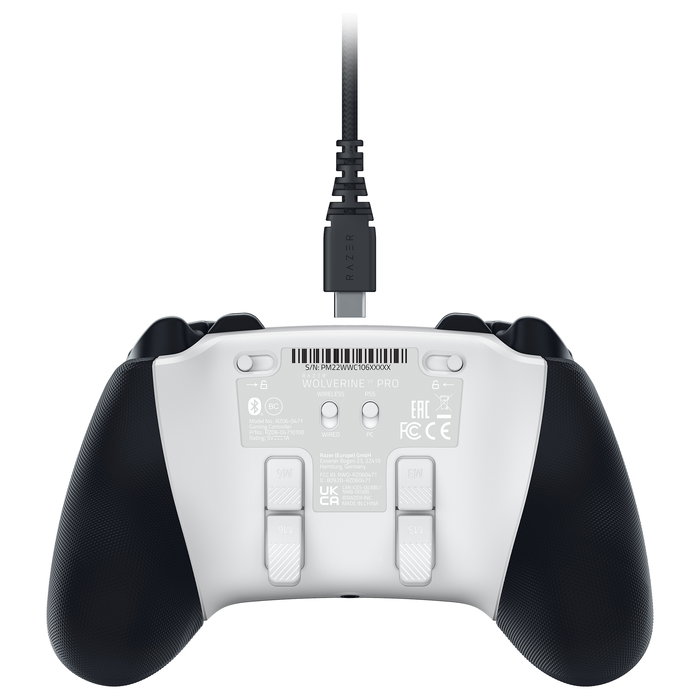 Razer Wolverine V2 Pro Gamepad para PC y PlayStation 5 Inalámbrico y Alámbrico Color Blanco