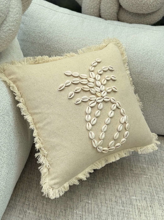 Aberto Design DEN005 Funda de Cojín Beige 43x43 cm 50% Algodón 50% Concha Marina Aberto Design DEN005 Funda de Cojín Beige 43x43 cm 50% Algodón 50% Concha Marina