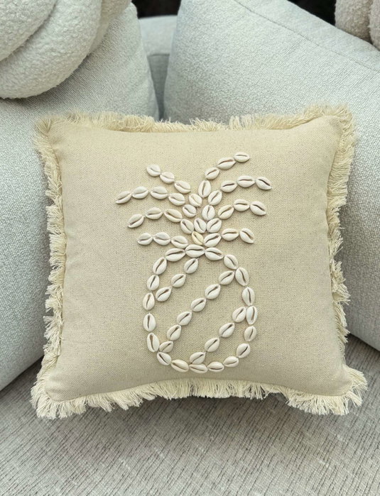 Aberto Design DEN005 Funda de Cojín Beige 43x43 cm 50% Algodón 50% Concha Marina Aberto Design DEN005 Funda de Cojín Beige 43x43 cm 50% Algodón 50% Concha Marina