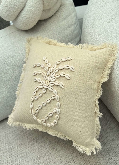 Aberto Design DEN005 Funda de Cojín Beige 43x43 cm 50% Algodón 50% Concha Marina Aberto Design DEN005 Funda de Cojín Beige 43x43 cm 50% Algodón 50% Concha Marina