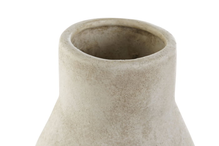 DKD Home Decor Jarrón de Gres Desgastado Marrón 20x20x44 cm