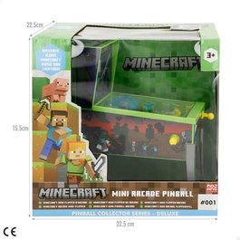 Mojang Studios - Mini Arcade Pinball Minecraft con luces y sonidos, para +3 años
