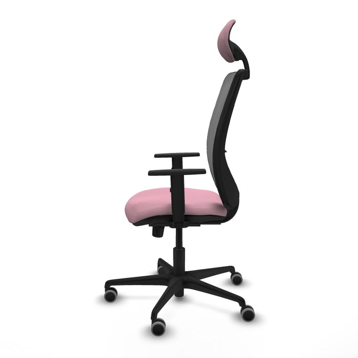PIQUERAS Y CRESPO Silla de oficina Zulema Rosa con mecanismo Sincro