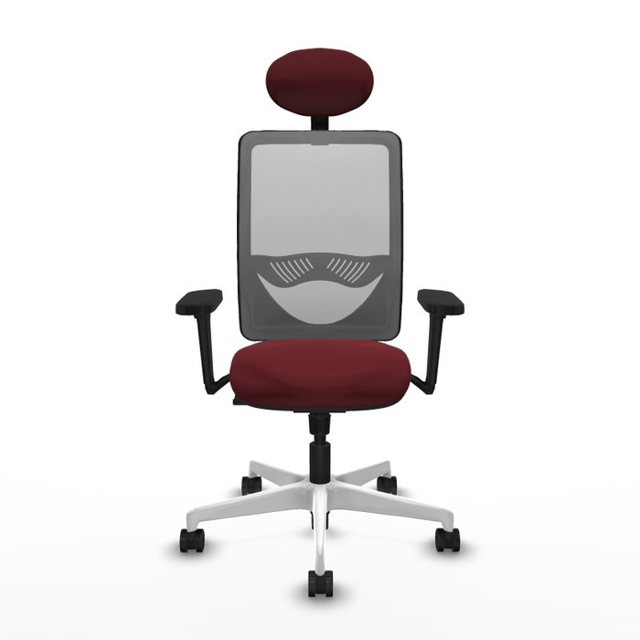 PIQUERAS Y CRESPO Silla de oficina Zulema con mecanismo Sincro, Granate y Gris PIQUERAS Y CRESPO Silla de oficina Zulema con mecanismo Sincro, Granate y Gris