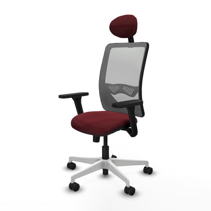 PIQUERAS Y CRESPO Silla de oficina Zulema con mecanismo Sincro, Granate y Gris PIQUERAS Y CRESPO Silla de oficina Zulema con mecanismo Sincro, Granate y Gris
