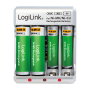 LogiLink Cargador de Baterías para 4x AA o 4x AAA y 1x 9V