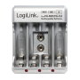 LogiLink Cargador de Baterías para 4x AA o 4x AAA y 1x 9V