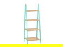 Berilo Estanteria Escalera 4 Estantes Bambu y Madera Pino Natural y Menta 40x109.3x30cm
