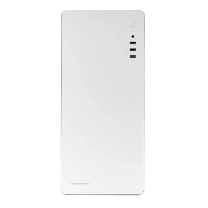 Tacens ENSIS Caja PC Torre Media ATX - Estructura Metálica, Color Blanco, 1 Ventilador 120mm, 7 Ranuras, Soporte GPU 310mm, 3 Bahías 3.5", 3 Bahías 2.5", USB 3.0