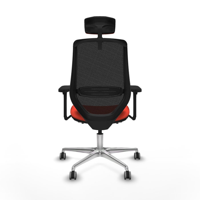 PIQUERAS Y CRESPO Silla de oficina Mardos Naranja oscuro/Negro con mecanismo Sincro/Traslack, brazos 3D y cabecero 2D