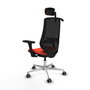 PIQUERAS Y CRESPO Silla de oficina Mardos Naranja oscuro/Negro con mecanismo Sincro/Traslack, brazos 3D y cabecero 2D