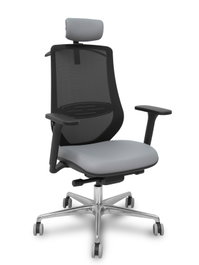 PIQUERAS Y CRESPO Silla de oficina Mardos, Sincro/Traslack, Gris/Negro