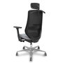 PIQUERAS Y CRESPO Silla de oficina Mardos, Sincro/Traslack, Gris/Negro