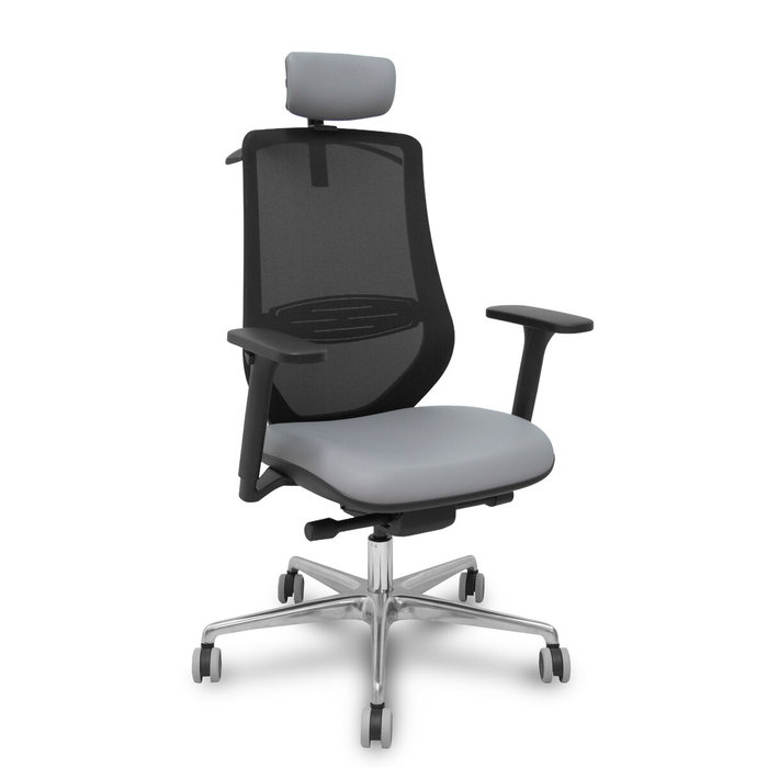 PIQUERAS Y CRESPO Silla de oficina Mardos, Sincro/Traslack, Gris/Negro