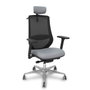 PIQUERAS Y CRESPO Silla de oficina Mardos, Sincro/Traslack, Gris/Negro