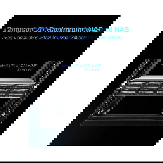TerraMaster U12-500 Plus 2U NAS - Almacenamiento de 12 Bahías, Procesador de 10 Núcleos, 16GB RAM DDR5