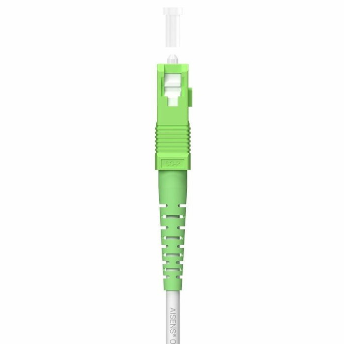 Aisens Latiguillo de Fibra Óptica G657A2 3.0 9/125 SMF Simplex 80m Blanco SC/APC-SC/APC