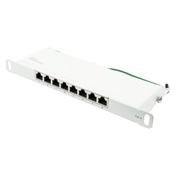 GoodConnections Patchpanel 10" Cat. 6 8-P. 0,5U Blanco GoodConnections Patchpanel 10" Cat. 6 8-P. 0,5U Blanco