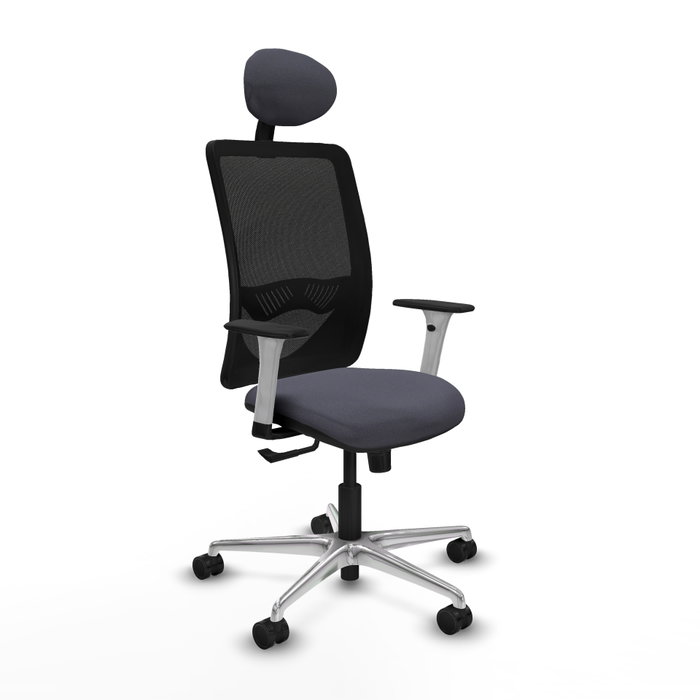 PIQUERAS Y CRESPO Silla de oficina Zulema con mecanismo Sincro, Gris oscuro y Negro PIQUERAS Y CRESPO Silla de oficina Zulema con mecanismo Sincro, Gris oscuro y Negro