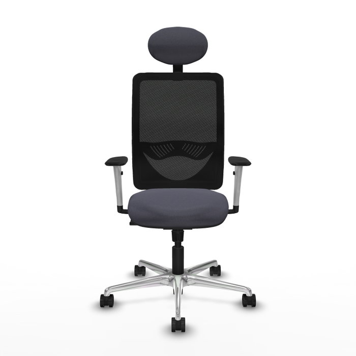 PIQUERAS Y CRESPO Silla de oficina Zulema con mecanismo Sincro, Gris oscuro y Negro PIQUERAS Y CRESPO Silla de oficina Zulema con mecanismo Sincro, Gris oscuro y Negro