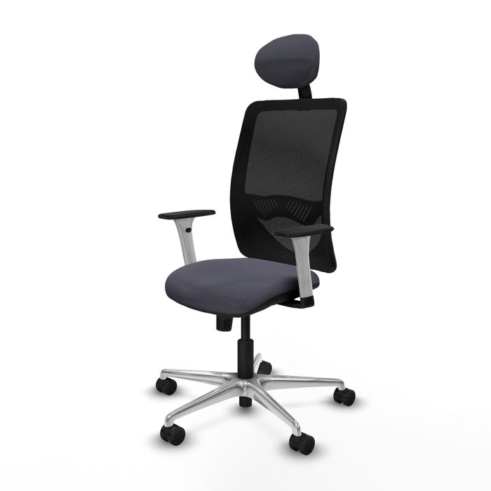 PIQUERAS Y CRESPO Silla de oficina Zulema con mecanismo Sincro, Gris oscuro y Negro PIQUERAS Y CRESPO Silla de oficina Zulema con mecanismo Sincro, Gris oscuro y Negro