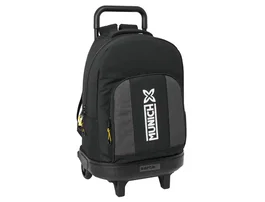Mochila Escolar con Ruedas Munich Topo Negro 33 x 45 x 22 cm