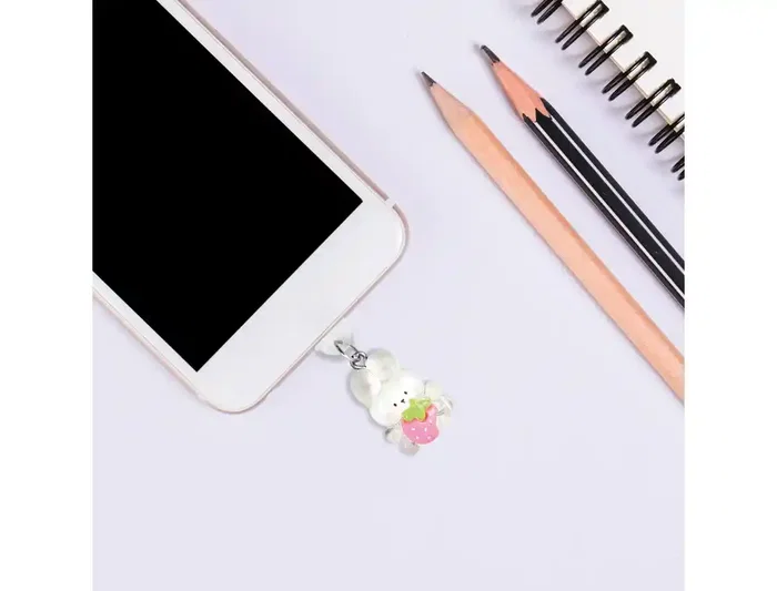 Wondee Charm Funny Protege y Decora tu Móvil con Conejito Blanco, Protege Puerto de Carga Tipo-C/Lightning del Polvo, Accesorio y Charm para Smartphone, Blanco Wondee Charm Funny Protege y Decora tu Móvil con Conejito Blanco, Protege Puerto de Carga Tipo-C/Lightning del Polvo, Accesorio y Charm para Smartphone, Blanco