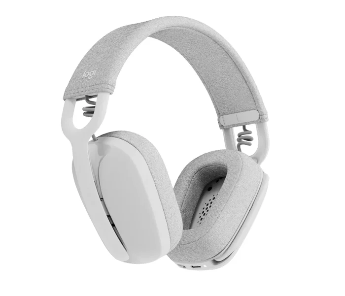Logitech 981-001171 Auriculares Logitech Zone Vibe Wireless Bluetooth Diadema Inalámbricos Blanco para Llamadas y Música, Optimizados para Microsoft Teams