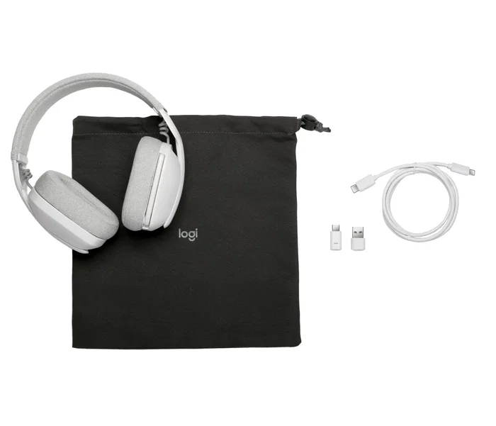 Logitech 981-001171 Auriculares Logitech Zone Vibe Wireless Bluetooth Diadema Inalámbricos Blanco para Llamadas y Música, Optimizados para Microsoft Teams