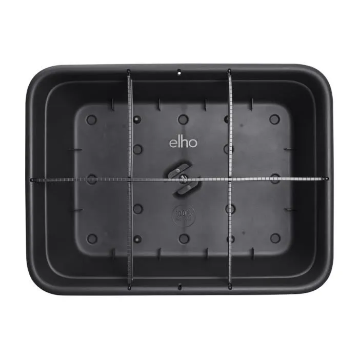 Elho Jardinera Green Basics Jardin De Cultivation L ELH8711904529581 - Negro - L 76 x B 57 x H 27 cm - 100% reciclado Elho Jardinera Green Basics Jardin De Cultivation L ELH8711904529581 - Negro - L 76 x B 57 x H 27 cm - 100% reciclado