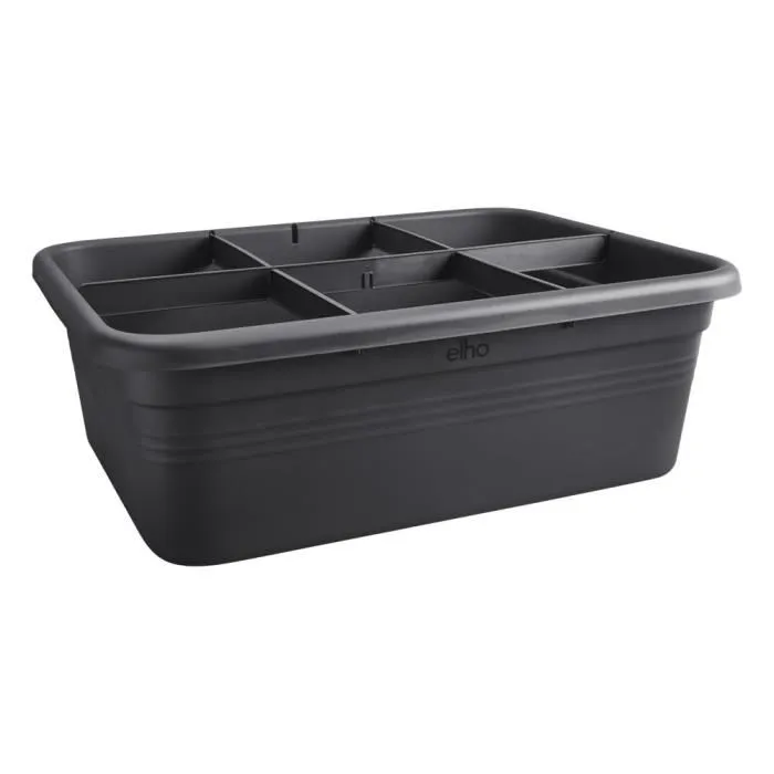 Elho Jardinera Green Basics Jardin De Cultivation L ELH8711904529581 - Negro - L 76 x B 57 x H 27 cm - 100% reciclado Elho Jardinera Green Basics Jardin De Cultivation L ELH8711904529581 - Negro - L 76 x B 57 x H 27 cm - 100% reciclado