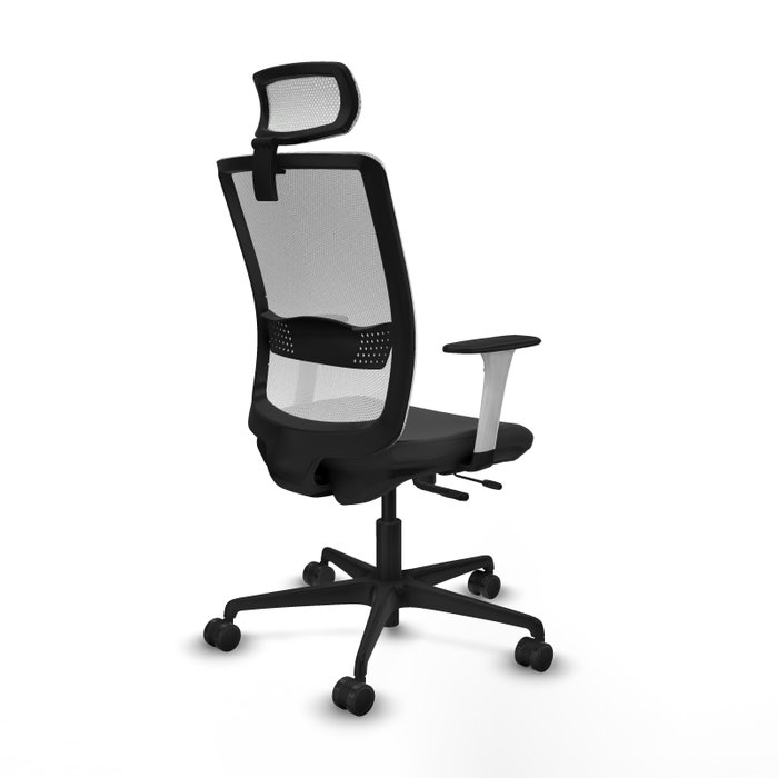 PIQUERAS Y CRESPO Silla de oficina Haches con mecanismo Sincro/Traslack Gris y Blanco