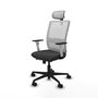 PIQUERAS Y CRESPO Silla de oficina Haches con mecanismo Sincro/Traslack Gris y Blanco