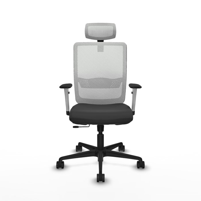PIQUERAS Y CRESPO Silla de oficina Haches con mecanismo Sincro/Traslack Gris y Blanco