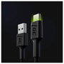 Green Cell Cable USB-A a USB-C con iluminación LED 1,2m Negro KABGC06