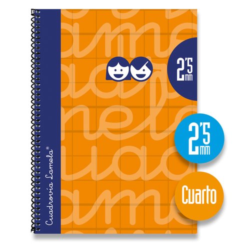Lamela Bloc Tapa Forrada 4º 80H Cuadrovia 2,5 Mm Naranja (Set de 5) Lamela Bloc Tapa Forrada 4º 80H Cuadrovia 2,5 Mm Naranja (Set de 5)