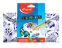 Maped Set para Colorear 12 Rotuladores Long Life + 12 Lápices Strong, Estuche de Tela