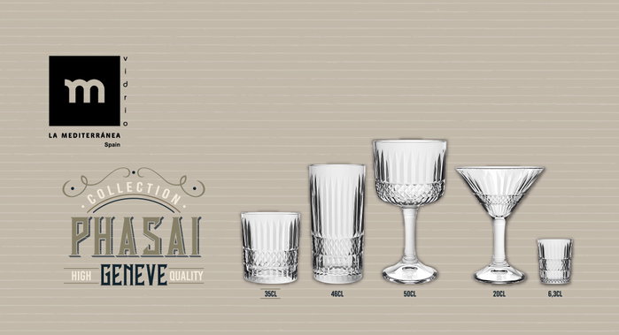 La Mediterranea Vaso Phasai Geneve 350ml de 24 unidades