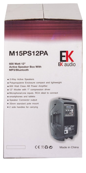 Columna Activa Ek Audio M15Ps12Pa 600W