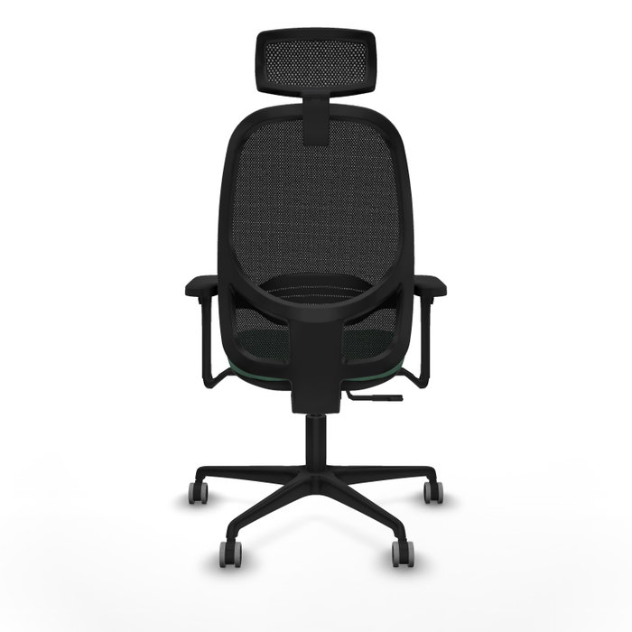 PIQUERAS Y CRESPO Silla de oficina Cilanco con mecanismo Sincro, Verde esmeralda y Negro