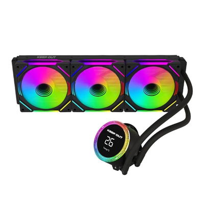 Keep Out - Kit de Refrigeración Líquida AIO para CPU XWC-360 PRO Negro, Radiador 360mm, Ventiladores ARGB, Compatible con Intel LGA1700/1200 y AMD AM5/AM4 Keep Out - Kit de Refrigeración Líquida AIO para CPU XWC-360 PRO Negro, Radiador 360mm, Ventiladores ARGB, Compatible con Intel LGA1700/1200 y AMD AM5/AM4