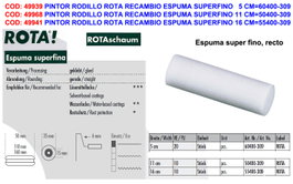 Mini rodillo de repuesto de espuma para esmaltar 11cm 15Ø 10U