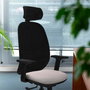 PIQUERAS Y CRESPO Silla de oficina Cilanco con mecanismo Sincro, Gris y Negro